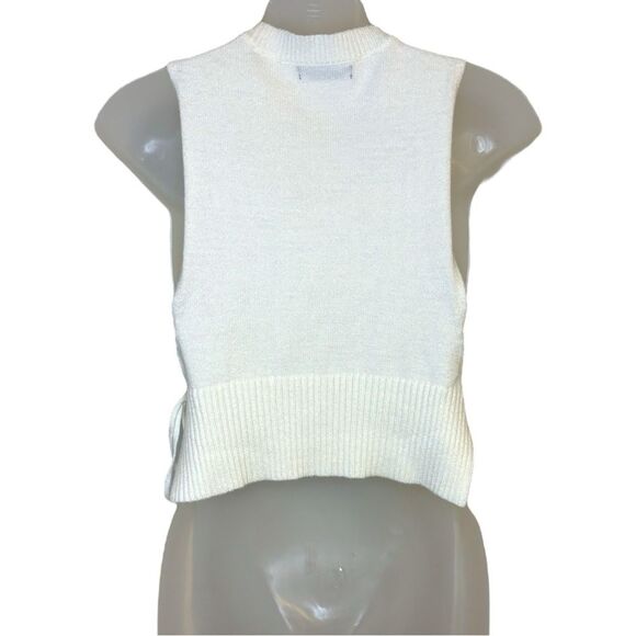 SHEIN Cream Cropped Sweater Tank Size Small - Picture 2 of 7